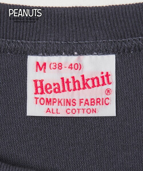 Healthknit(ヘルスニット)の「【別注】<Healthknit>PEANUT ショートスリーブ Tシャツ(Tシャツ/カットソー・レディース・ホワイト/ネイビー/ブラック・FREE)」の4枚目の写真