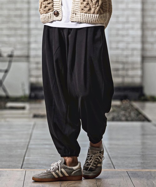 mp15178-Brushed Slacks Fabric Sarouel Jogger Pants サルエル