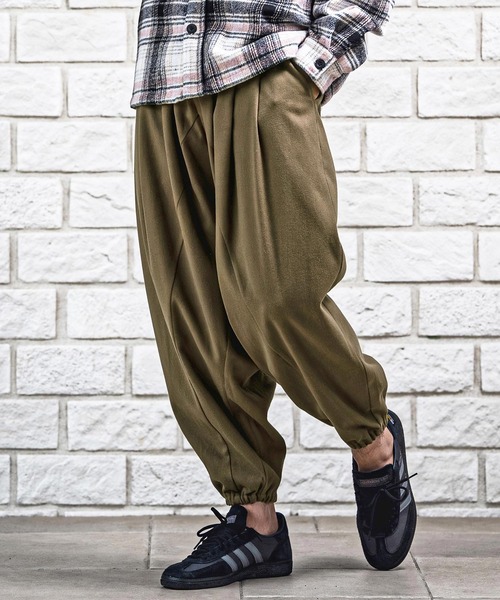 CAMBIO(カンビオ)の「mp15178-Brushed Slacks Fabric Sarouel Jogger Pants サルエルジョガーパンツ(A72626cmb)(その他パンツ・メンズ・ブラウン/チャコール/ベージュ/ブラック・M/S/L)」の5枚目の写真