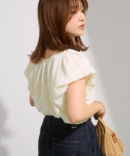 COHINA(コヒナ)の「2wayシアージャカードドレープブラウス 【低身長・小柄女性】(シャツ/ブラウス・レディース・ブラック/ピンク/アイボリー・ONE SIZE)」の9枚目の写真
