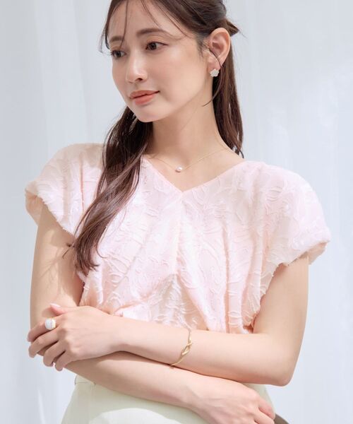 COHINA(コヒナ)の「2wayシアージャカードドレープブラウス 【低身長・小柄女性】(シャツ/ブラウス・レディース・ブラック/ピンク/アイボリー・ONE SIZE)」の20枚目の写真