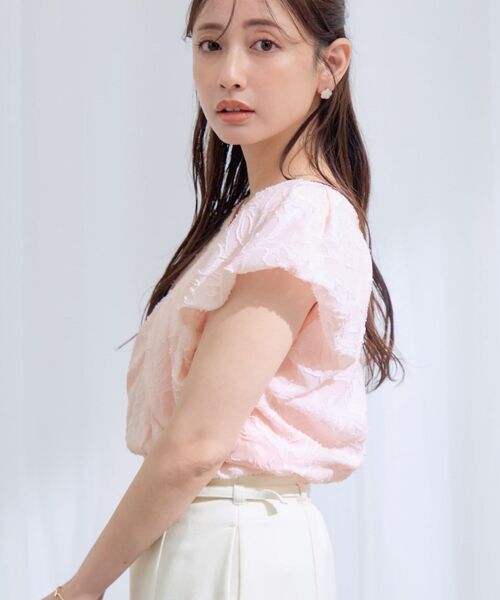 COHINA(コヒナ)の「2wayシアージャカードドレープブラウス 【低身長・小柄女性】(シャツ/ブラウス・レディース・ブラック/ピンク/アイボリー・ONE SIZE)」の21枚目の写真