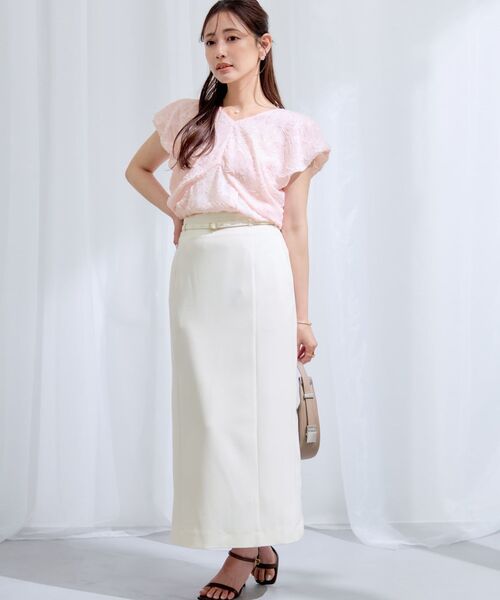 COHINA(コヒナ)の「2wayシアージャカードドレープブラウス 【低身長・小柄女性】(シャツ/ブラウス・レディース・ブラック/ピンク/アイボリー・ONE SIZE)」の22枚目の写真