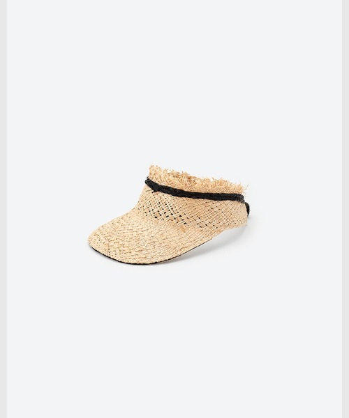 エルー、毛皮の帽子、希少な額装用画集より、新品高級額装付、状態良好 RAFFIA & PAPER SUNVISOR（キャップ）｜KIJIMA TAKAYUKI（キジマ