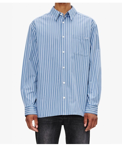 A.P.C.（アーペーセー）の「CHEMISE MALO LOGO（シャツ/ブラウス・メンズ・ブルー・S/M/L/XL）」の4枚目の写真