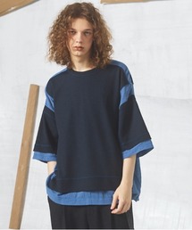 MAISON SPECIAL（メゾンスペシャル）の「《UNISEX》Different Materials Docking Prime-Over Dry Waffle T-shirt/異素材ドッキングプライムオーバードライワッフルTシャツ【MAISON SPECIAL/メゾンスペシャル】（Tシャツ/カットソー）」