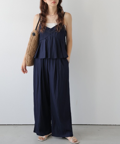 La-gemme（ラジェム）の「フレアキャミワイドパンツ セットアップ（セットアップ・レディース・ブラック/ネイビー/オリーブ・M/L）」の22枚目の写真