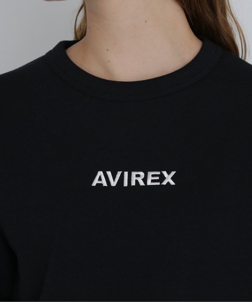 AVIREX(アヴィレックス)の「【WEB&DEPOT限定】LOGO CREW SWEAT(スウェット・レディース・ライトグレー/ベージュ/ブラック/バーガンディー/オリーブ/イエロー・F)」の10枚目の写真
