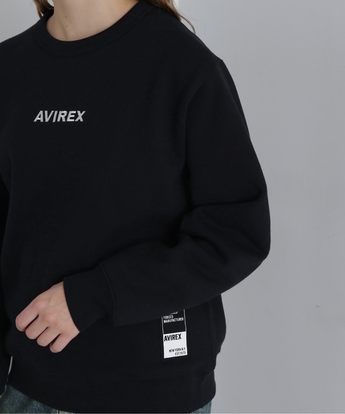 AVIREX(アヴィレックス)の「【WEB&DEPOT限定】LOGO CREW SWEAT(スウェット・レディース・ライトグレー/ベージュ/ブラック/バーガンディー/オリーブ/イエロー・F)」の12枚目の写真