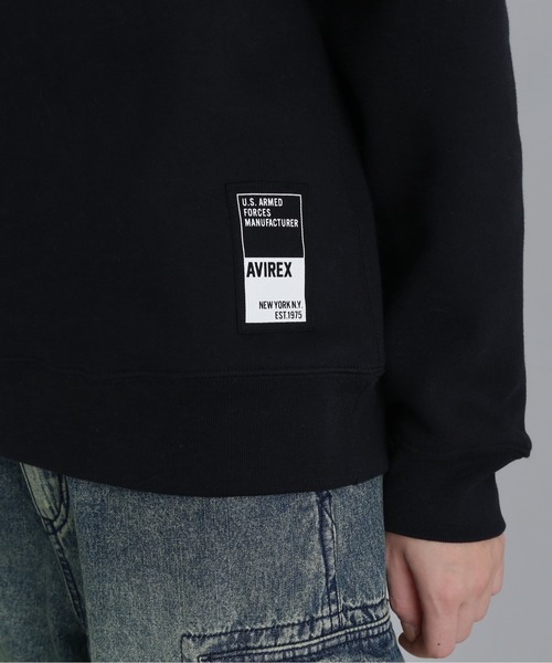 AVIREX(アヴィレックス)の「【WEB&DEPOT限定】LOGO CREW SWEAT(スウェット・レディース・ライトグレー/ベージュ/ブラック/バーガンディー/オリーブ/イエロー・F)」の13枚目の写真