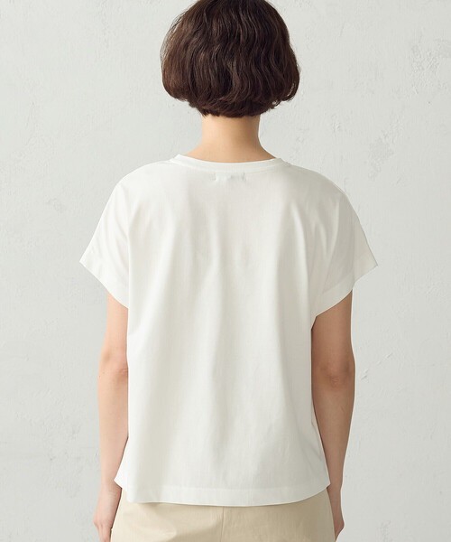 COMME CA ISM(コムサイズム)の「【接触冷感】アシンメトリータックTシャツ(Tシャツ/カットソー・レディース・チャコール/ホワイト/カーキ・MEDIUM/LARGE)」の12枚目の写真
