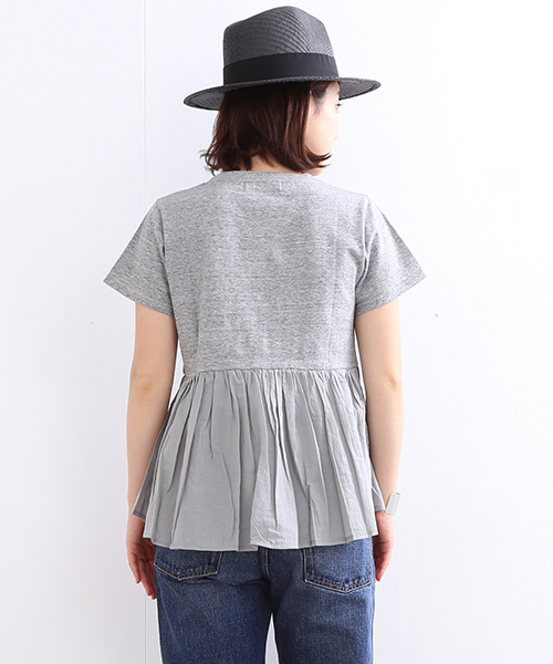 B:MING by BEAMS(ビーミングバイビームス)の「【InRed6月号掲載】ビーミング by ビームス / トンプキンぺプラムTシャツ16SS(Tシャツ/カットソー・レディース・ホワイト/ライトグレー/ブラウン系その他/モスグリーン・ONE SIZE)」の7枚目の写真