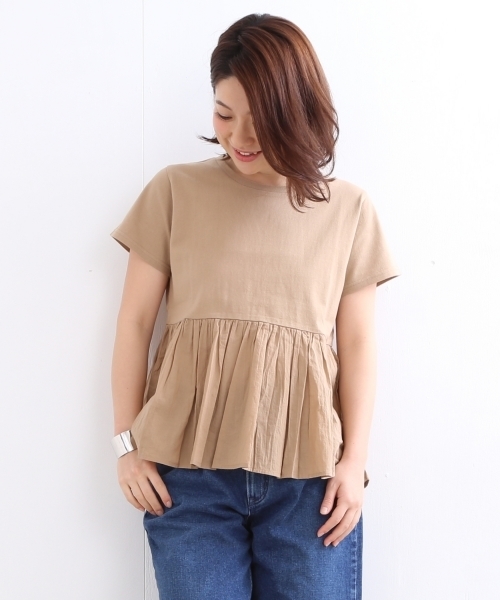 B:MING by BEAMS(ビーミングバイビームス)の「【InRed6月号掲載】ビーミング by ビームス / トンプキンぺプラムTシャツ16SS(Tシャツ/カットソー・レディース・ホワイト/ライトグレー/ブラウン系その他/モスグリーン・ONE SIZE)」の18枚目の写真