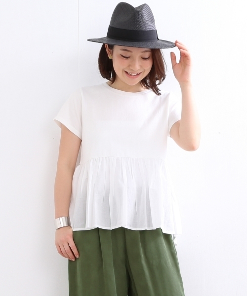 B:MING by BEAMS(ビーミングバイビームス)の「【InRed6月号掲載】ビーミング by ビームス / トンプキンぺプラムTシャツ16SS(Tシャツ/カットソー・レディース・ホワイト/ライトグレー/ブラウン系その他/モスグリーン・ONE SIZE)」の20枚目の写真