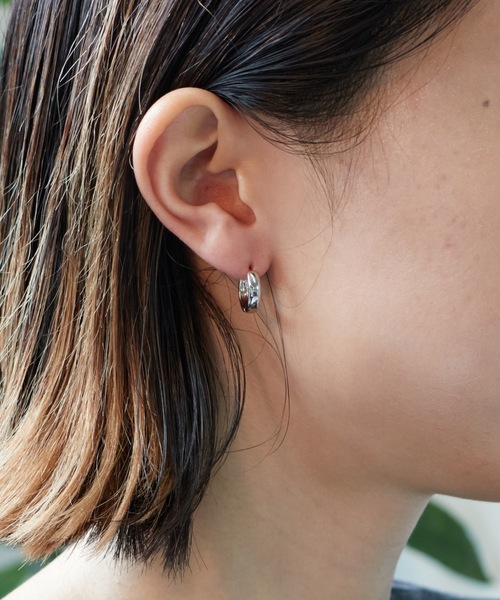 WARAIJOGO（ワライジョウゴ）の「【WARAIJOGO】EK317/リングフープピアス/両耳用(NEZ)（ピアス（両耳用）・メンズ・シルバー・FREE）」の5枚目の写真