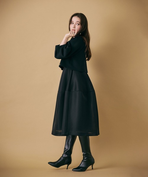 Audie a Muses(オーディアミューズ)の「【M-StyleLuxeコラボ】【人気のため追加】フロントダブルリボンブラウス(シャツ/ブラウス・レディース・ブラック・38/42)」の6枚目の写真
