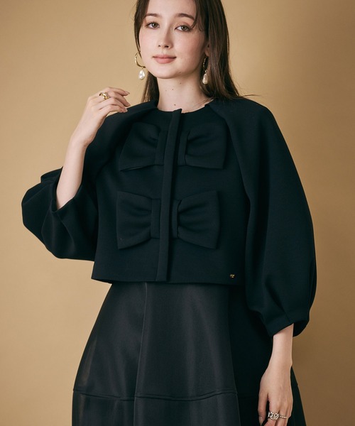Audie a Muses(オーディアミューズ)の「【M-StyleLuxeコラボ】【人気のため追加】フロントダブルリボンブラウス(シャツ/ブラウス・レディース・ブラック・38/42)」の10枚目の写真