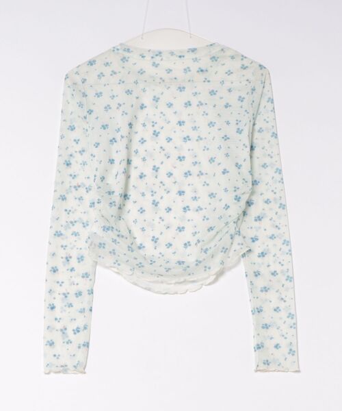 almo（アルモ）の「【TUNE】ミニフラワー柄シアートップス（Tシャツ/カットソー・レディース・ホワイト・FREE）」の2枚目の写真