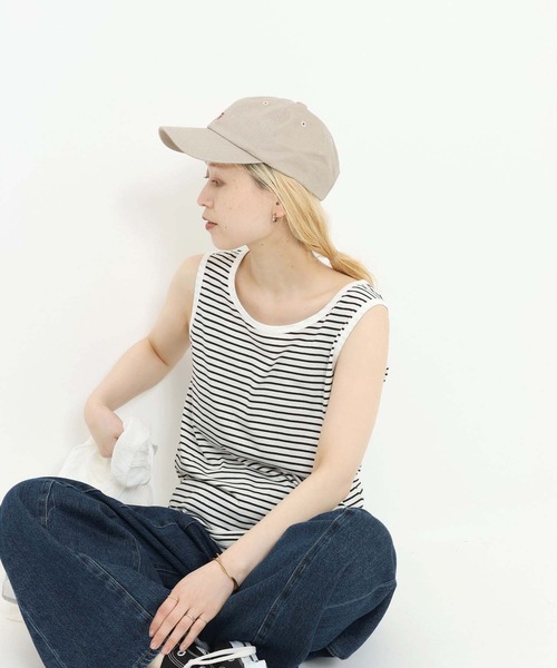 HEART MARKET(ハートマーケット)の「さらっとコットンベーシックタンク(タンクトップ・レディース・ブラック系/ブラック/カーキ/ネイビー/ホワイト/グレイッシュベージュ/イエロー・LARGE/LL/MEDIUM)」の3枚目の写真