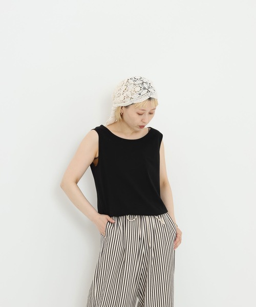 HEART MARKET(ハートマーケット)の「さらっとコットンベーシックタンク(タンクトップ・レディース・ブラック系/ブラック/カーキ/ネイビー/ホワイト/グレイッシュベージュ/イエロー・LARGE/LL/MEDIUM)」の22枚目の写真