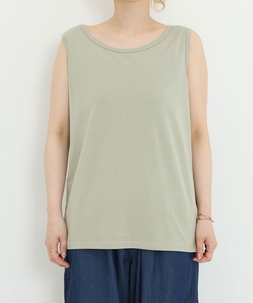 HEART MARKET(ハートマーケット)の「さらっとコットンベーシックタンク(タンクトップ・レディース・ブラック系/ブラック/カーキ/ネイビー/ホワイト/グレイッシュベージュ/イエロー・LARGE/LL/MEDIUM)」の16枚目の写真