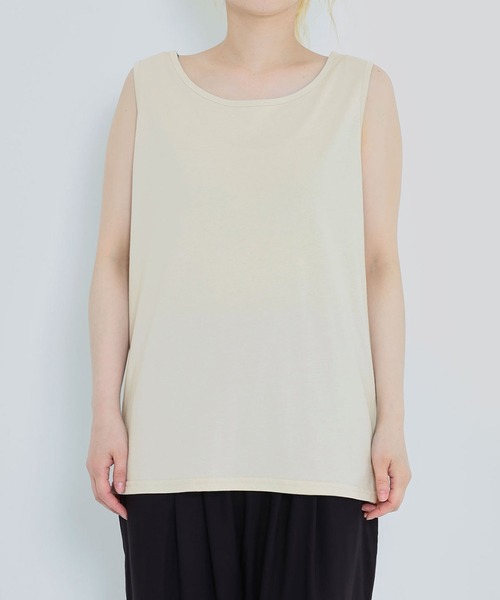 HEART MARKET(ハートマーケット)の「さらっとコットンベーシックタンク(タンクトップ・レディース・ブラック系/ブラック/カーキ/ネイビー/ホワイト/グレイッシュベージュ/イエロー・LARGE/LL/MEDIUM)」の15枚目の写真