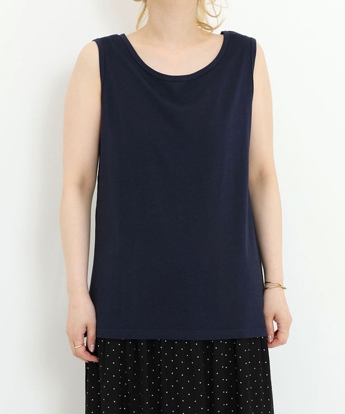 HEART MARKET(ハートマーケット)の「さらっとコットンベーシックタンク(タンクトップ・レディース・ブラック系/ブラック/カーキ/ネイビー/ホワイト/グレイッシュベージュ/イエロー・LARGE/LL/MEDIUM)」の17枚目の写真