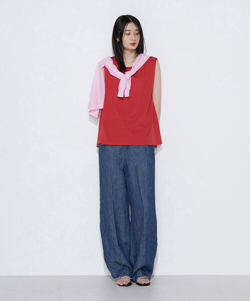 COMME CA Wardrobe(コムサワードローブ)の「ポリエステル/レーヨン天竺 タンクトップ(タンクトップ・レディース・レッド/ホワイト/ブラウン・FREE)」の20枚目の写真