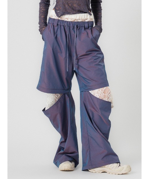 ELCHELE(エルチェレ)の「DETACHABLE WORK PANTS(その他パンツ・レディース・チェック/パープル・36/38)」の14枚目の写真