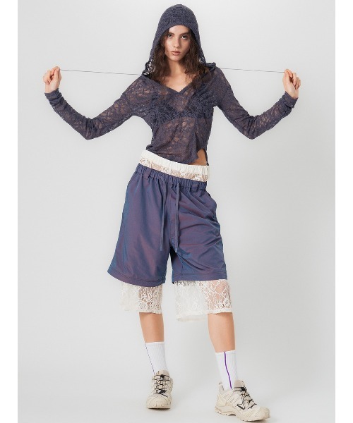 ELCHELE(エルチェレ)の「DETACHABLE WORK PANTS(その他パンツ・レディース・チェック/パープル・36/38)」の20枚目の写真