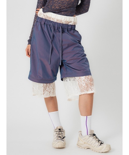 ELCHELE(エルチェレ)の「DETACHABLE WORK PANTS(その他パンツ・レディース・チェック/パープル・36/38)」の19枚目の写真