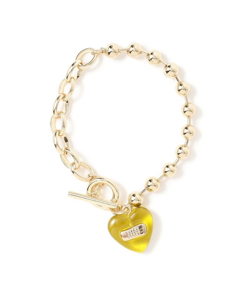 BEAMS HEART(ビームスハート)の「ロゴハート マンテルブレスレット(ブレスレット・レディース・ミント/グレー/その他・ONE SIZE)」の2枚目の写真