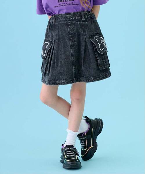 ANNA SUI mini(アナスイ・ミニ)の「蝶フラップデニムスカパン(その他パンツ・キッズ・ブルー/ブラック・140cm/130cm/160cm/150cm)」の2枚目の写真