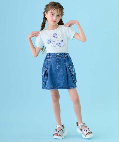ANNA SUI mini(アナスイ・ミニ)の「蝶フラップデニムスカパン(その他パンツ・キッズ・ブルー/ブラック・140cm/130cm/160cm/150cm)」の9枚目の写真