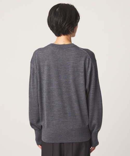 green label relaxing（グリーンレーベルリラクシング）の「エブリニット 2WAY Vネック カーディガン（カーディガン/ボレロ・レディース・ブラック/グレー/レッド・FREE）」の16枚目の写真