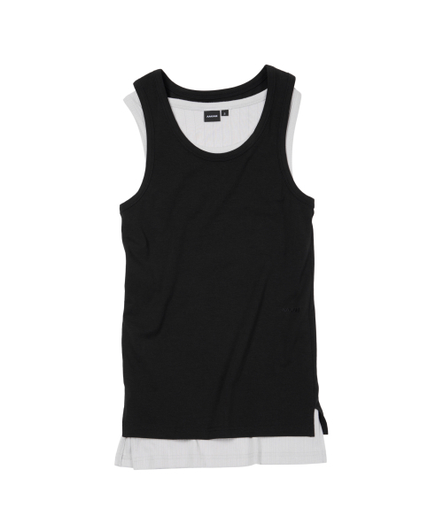 AAKAM(アーカム)の「2-Piece Layered Sleeveless (Black)(Tシャツ/カットソー・レディース・その他・1/2)」の1枚目の写真