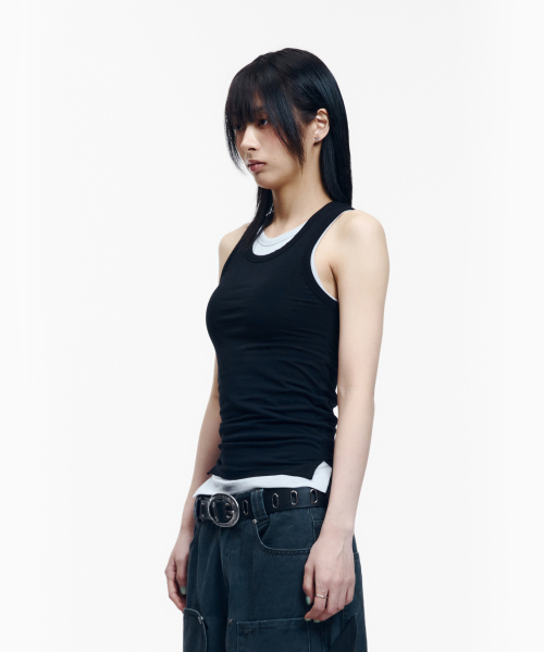 AAKAM(アーカム)の「2-Piece Layered Sleeveless (Black)(Tシャツ/カットソー・レディース・その他・1/2)」の4枚目の写真