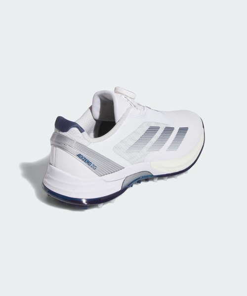 adidas(アディダス)の「アディゼロ ZG ローカット ボア スパイクレス ゴルフシューズ / ADIZERO ZG LOW CUT BOA SPIKELESS GOLF SHOES【adidas Golf/アディダスゴルフ】(スニーカー・レディース・ホワイト×シルバー・25.0cm/25.5cm/26.0cm/24.5cm/24.0cm/22.0cm/22.5cm/23.5cm/23.0cm)」の3枚目の写真