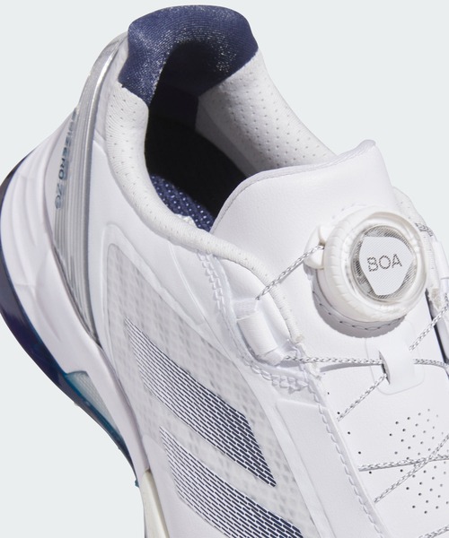 adidas(アディダス)の「アディゼロ ZG ローカット ボア スパイクレス ゴルフシューズ / ADIZERO ZG LOW CUT BOA SPIKELESS GOLF SHOES【adidas Golf/アディダスゴルフ】(スニーカー・レディース・ホワイト×シルバー・25.0cm/25.5cm/26.0cm/24.5cm/24.0cm/22.0cm/22.5cm/23.5cm/23.0cm)」の7枚目の写真