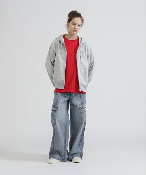 AVIREX(アヴィレックス)の「SIGNATURE VARSITY LOGO ZIP PARKA(パーカー・レディース・オフホワイト/グレー/ブラック・F)」の16枚目の写真