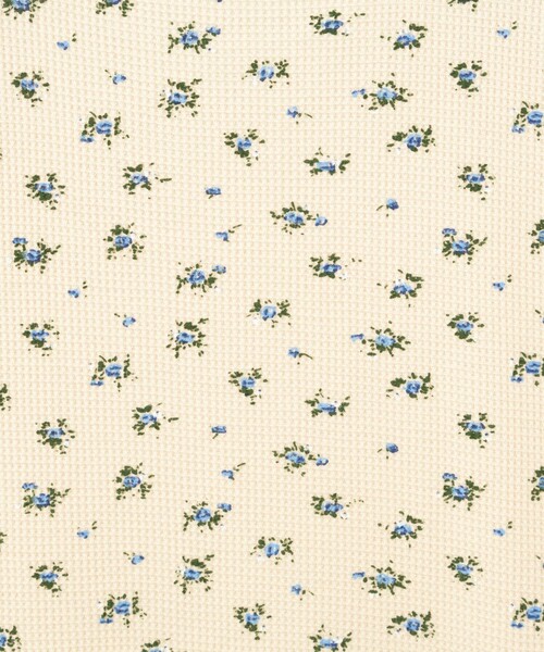 MAQWEL(マクウェル)の「【MAQWEL/マクウェル】Flower Waffleショルダーパッドワンピース(ワンピース・レディース・ネイビー/アイボリー・FREE)」の3枚目の写真