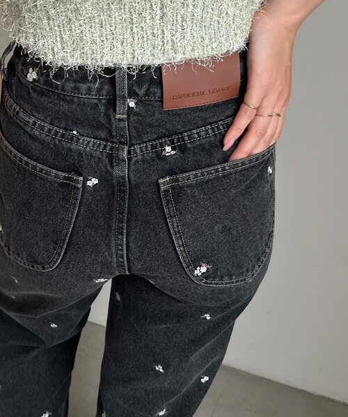 CAPRICIEUX LE'MAGE(カプリシューレマージュ)の「【低身長サイズあり】小花刺繍デニム(デニムパンツ・レディース・ブルー/ブラック・36/PS/38)」の10枚目の写真