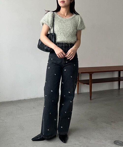 CAPRICIEUX LE'MAGE(カプリシューレマージュ)の「【低身長サイズあり】小花刺繍デニム(デニムパンツ・レディース・ブルー/ブラック・36/PS/38)」の11枚目の写真