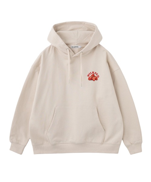 MILKFED.（ミルクフェド）の「STRAWBERRY CAKE SWEAT HOODIE（パーカー・レディース・ブラック/オフホワイト/レッド・M/L）」の18枚目の写真