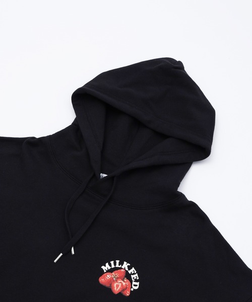 MILKFED.（ミルクフェド）の「STRAWBERRY CAKE SWEAT HOODIE（パーカー・レディース・ブラック/オフホワイト/レッド・M/L）」の11枚目の写真