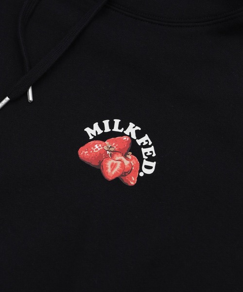 MILKFED.（ミルクフェド）の「STRAWBERRY CAKE SWEAT HOODIE（パーカー・レディース・ブラック/オフホワイト/レッド・M/L）」の12枚目の写真