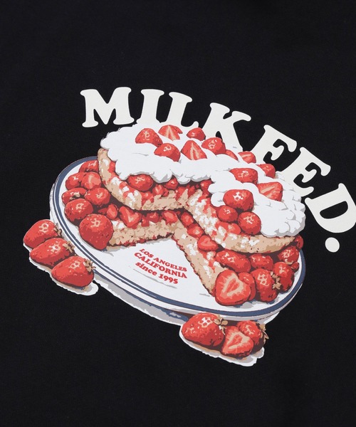 MILKFED.（ミルクフェド）の「STRAWBERRY CAKE SWEAT HOODIE（パーカー・レディース・ブラック/オフホワイト/レッド・M/L）」の13枚目の写真