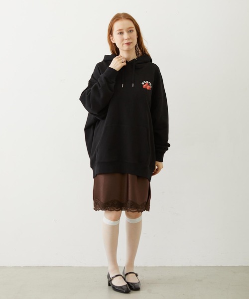MILKFED.（ミルクフェド）の「STRAWBERRY CAKE SWEAT HOODIE（パーカー・レディース・ブラック/オフホワイト/レッド・M/L）」の22枚目の写真