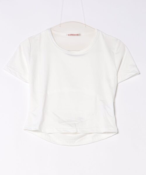 NinaetLina(ニナエリナ)の「後ろあき無地ミニTシャツ(Tシャツ/カットソー・レディース・ホワイト/ブラック/チャコールグレー・FREE)」の20枚目の写真