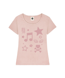 SONG レディース Uネック スリムフィット 半袖Tシャツ 6 COLORS